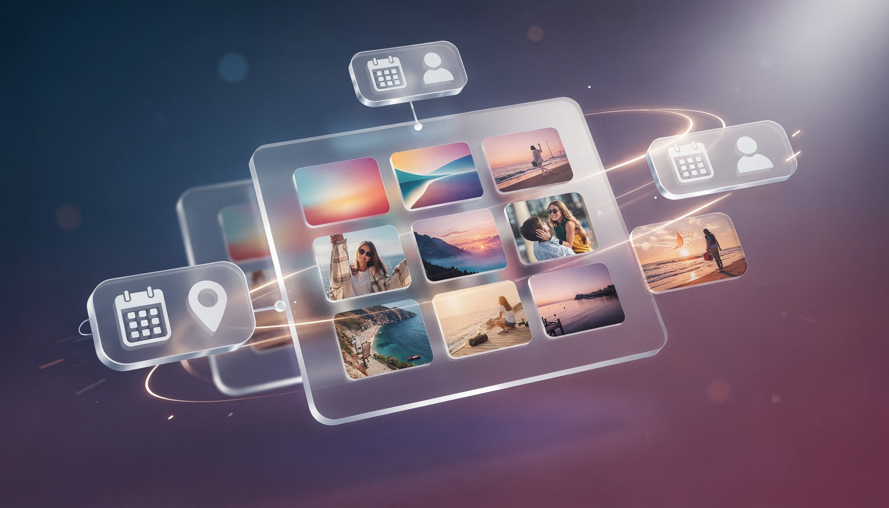 Interfaccia di creazione album intelligenti nell'app Foto su Mac che mostra la configurazione di più criteri